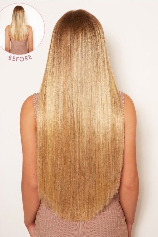 Long Clip ins Human hair 250 28 inch Blonde